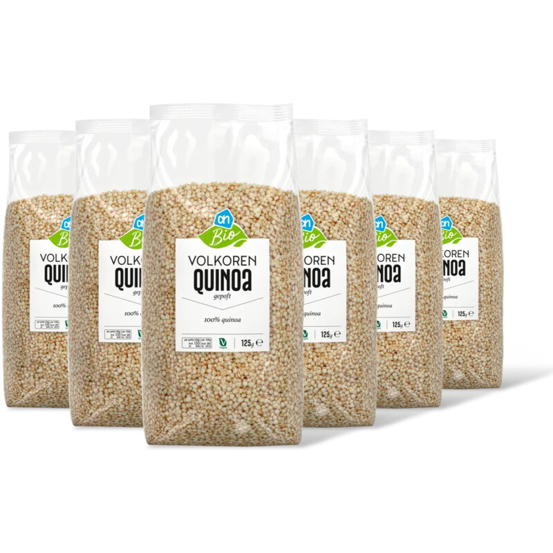 AH Biologisch 100% Volkoren quinoa gepoft 6-pack