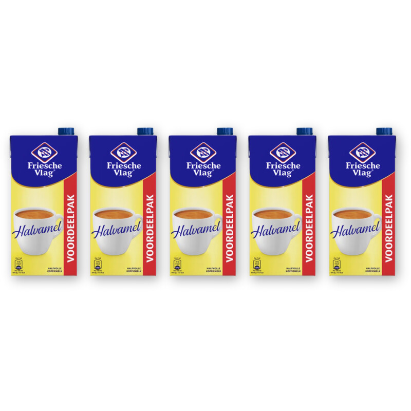 Friesche Vlag Halvamel voordeelverpakking 5-pack