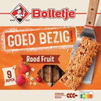 Een afbeelding van Bolletje Goed bezig havermoutrepen rood fruit