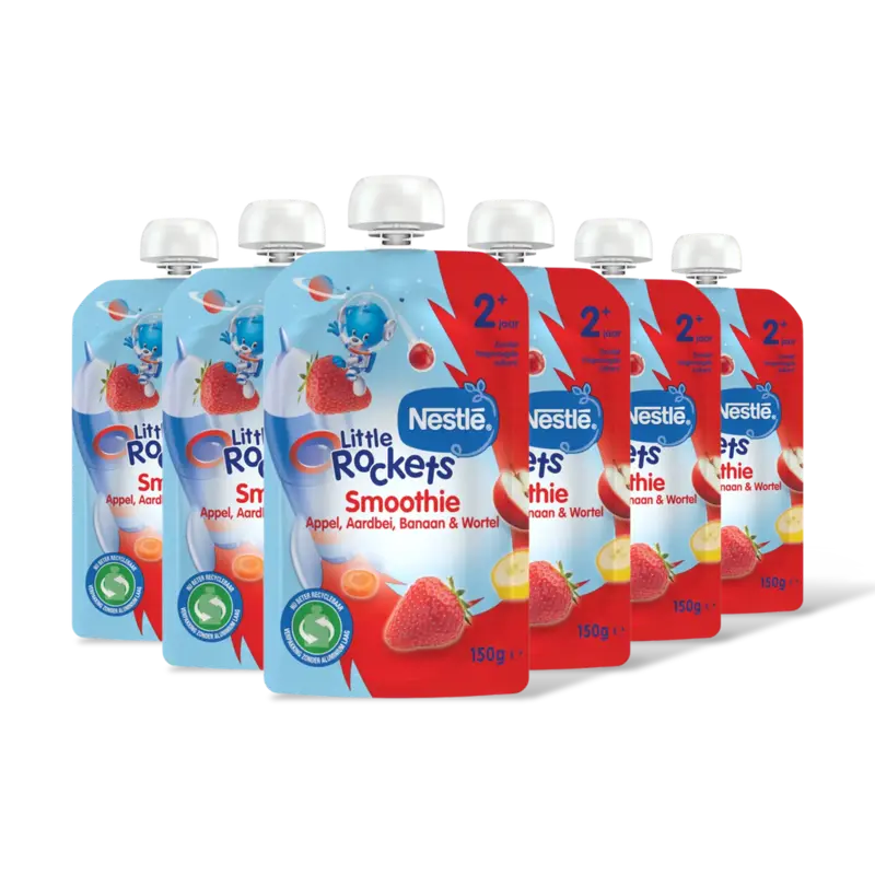 Smoothie aardbei appl bnan wortel 2+ 6pk