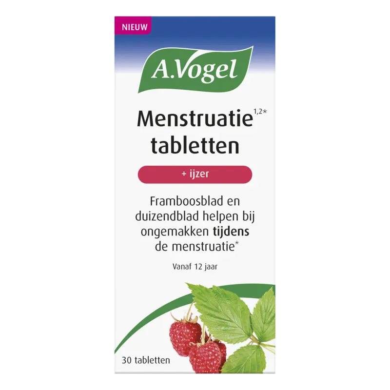 A.Vogel Menstruatie tabletten + ijzer