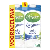 Campina Langlekker volle melk voordeel 4-pack