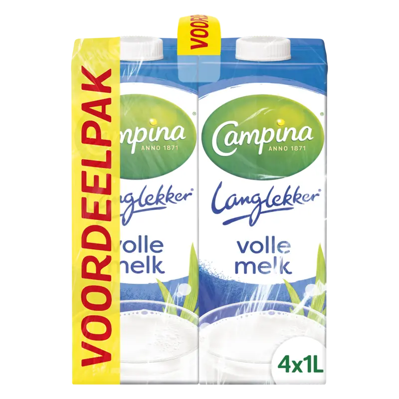 Langlekker volle melk voordeel 4-pack