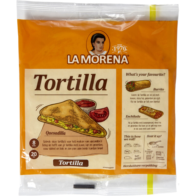 Een afbeelding van La Morena Tortilla wraps original medium