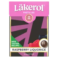 Läkerol Pastilles raspberry liquorice