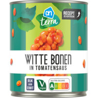 Een afbeelding van AH Terra Witte bonen in tomatensaus