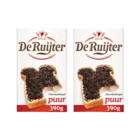 De Ruijter Chocoladehagel puur 2-pack