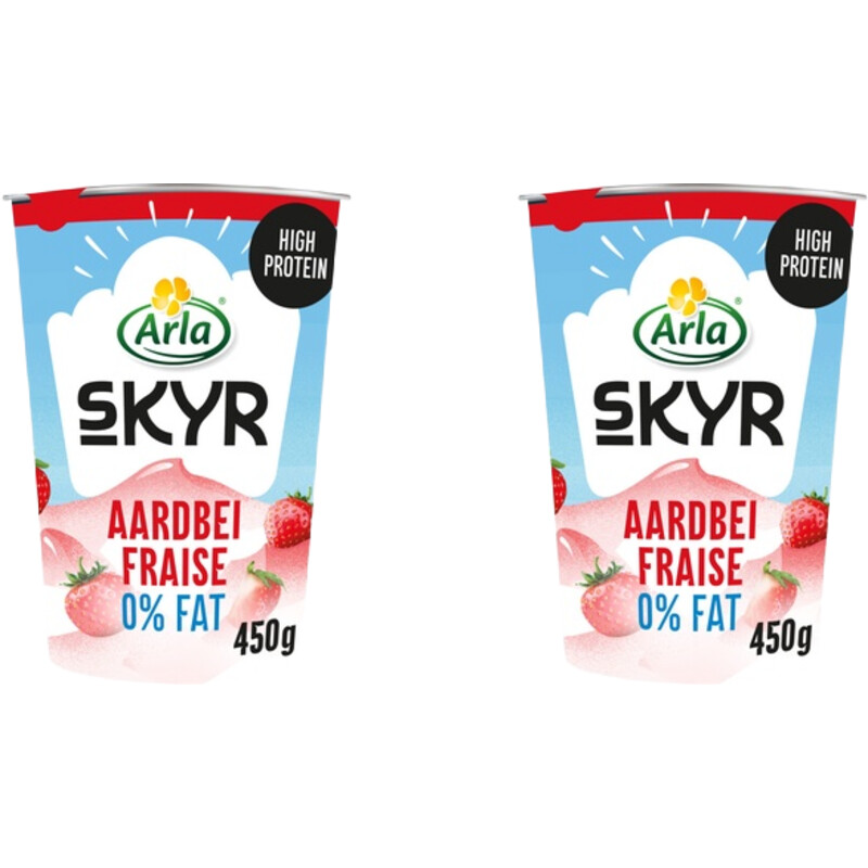 Een afbeelding van Arla Skyr aardbei yoghurt 2-pack