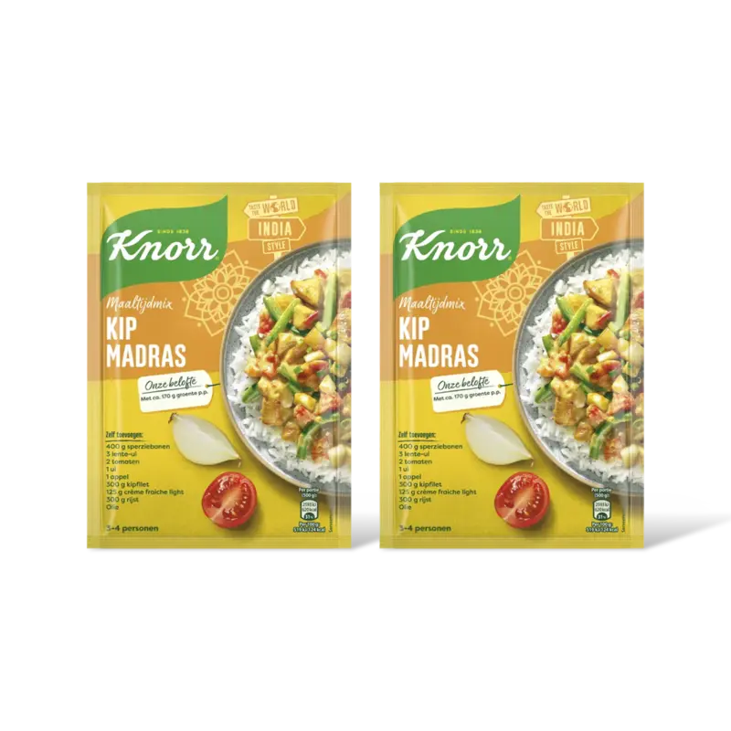 Knorr Maaltijdmix kip madras 2-pack