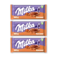 Milka Chocoladereep Karamel 3-pack