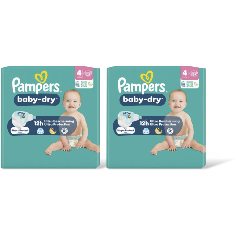 Pampers Baby-dry luiers maat 4 2-pack