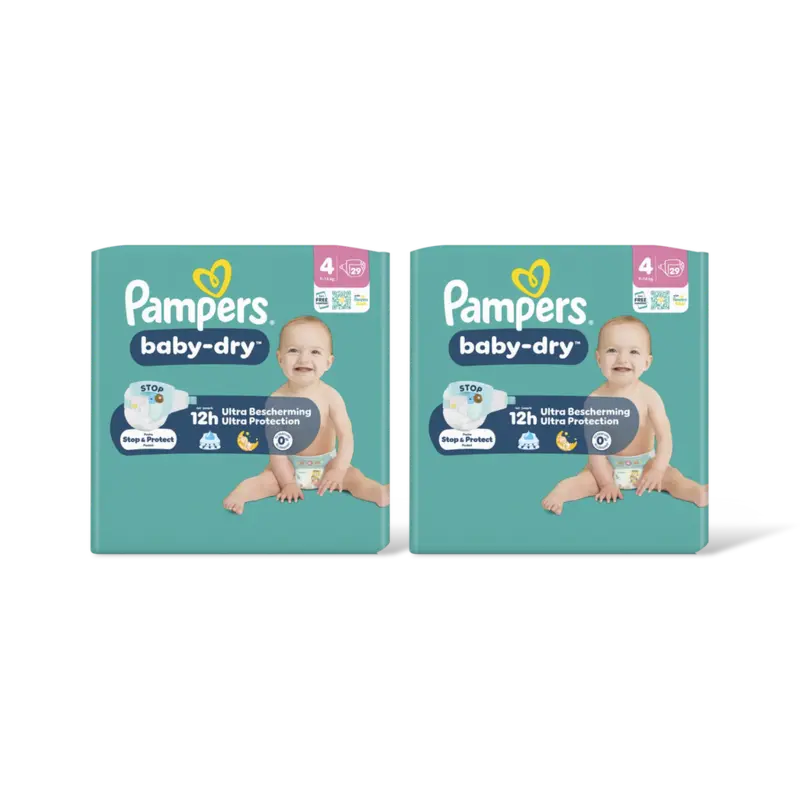 Baby-dry luiers maat 4 2-pack