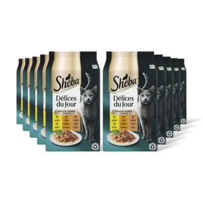 pdp-image-Sheba Delices du jour in saus kip/kalkoen 10pk