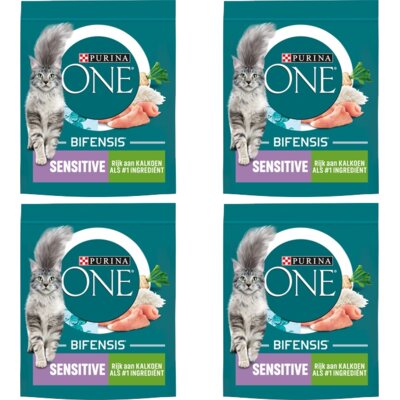 Purina ONE ONE Sensitive rijk aan kalkoen 4-pack bestellen