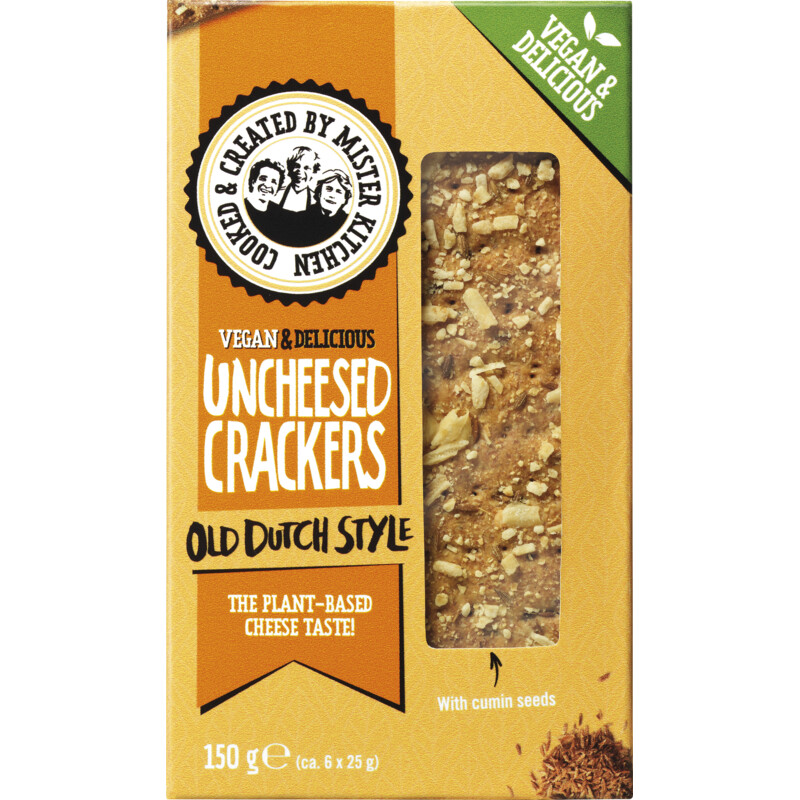 Een afbeelding van Mister kitchen's Vegan uncheesed crackers old Dutch style