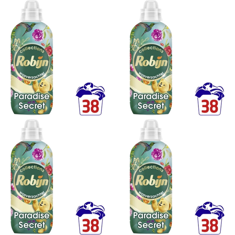 Een afbeelding van Robijn Paradise secret Wasverzachter 4-pack