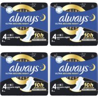 Always Maandverband Secure Night 4-pack bestellen | Albert Heijn