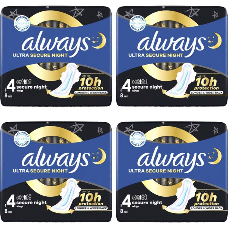 Een afbeelding van Always Maandverband Secure Night 4-pack