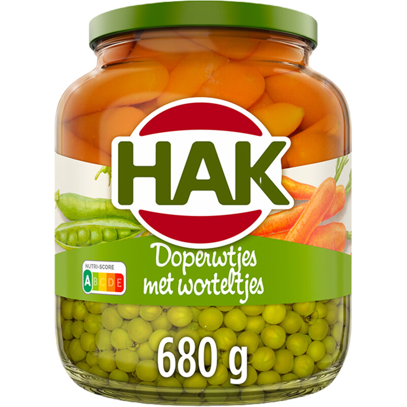 Een afbeelding van Hak Doperwtjes met worteltjes
