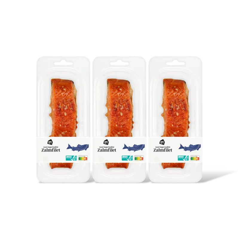 AH Warmgerookte zalmfilet 3-pack