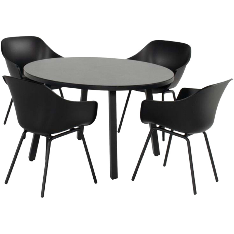 Een afbeelding van Hartman Diningset zwart, iris zwart