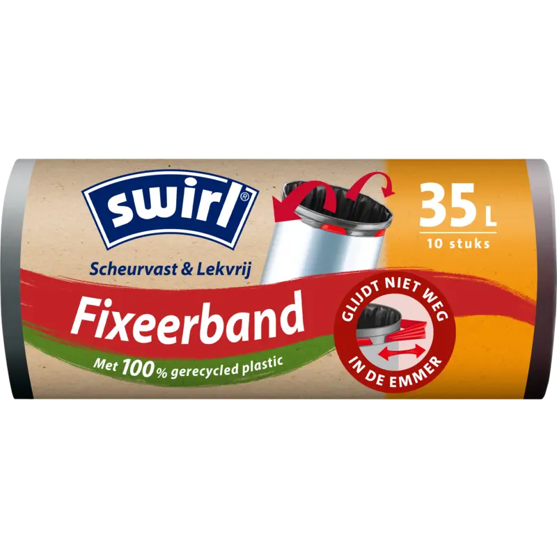 Vuilniszakken met fixeerband 35 liter