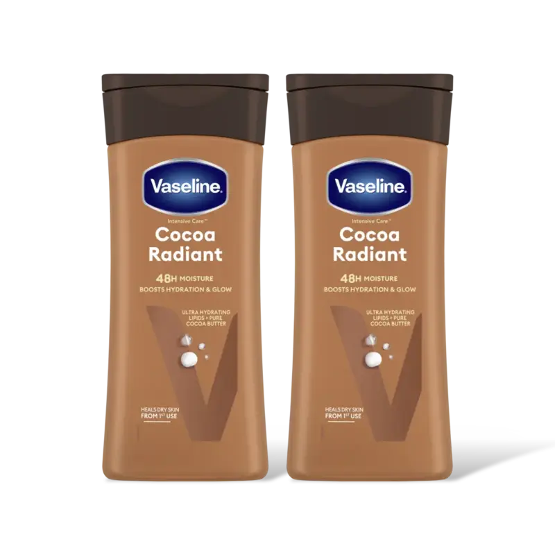 Vaseline Cocoa radiant lotion 2-pack