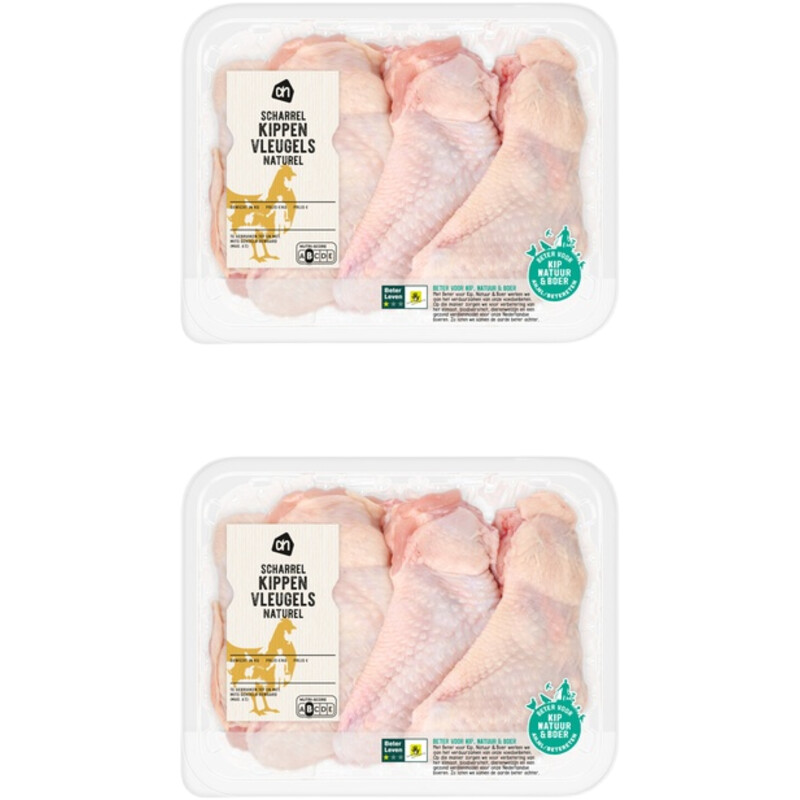 Een afbeelding van AH Scharrel kippenvleugels 2-pack