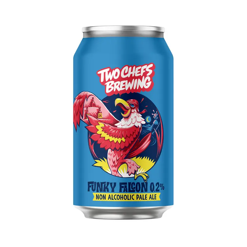 Two Chefs Brewing Funky falcon 0.2% non alcoholic pale ale