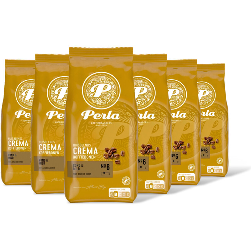 Perla Huisblends Crema koffiebonen 6-pack