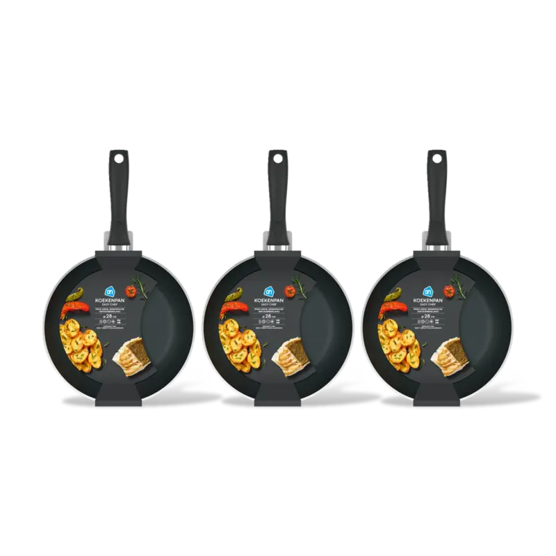 AH Koekenpan easy chef 28cm 3-pack