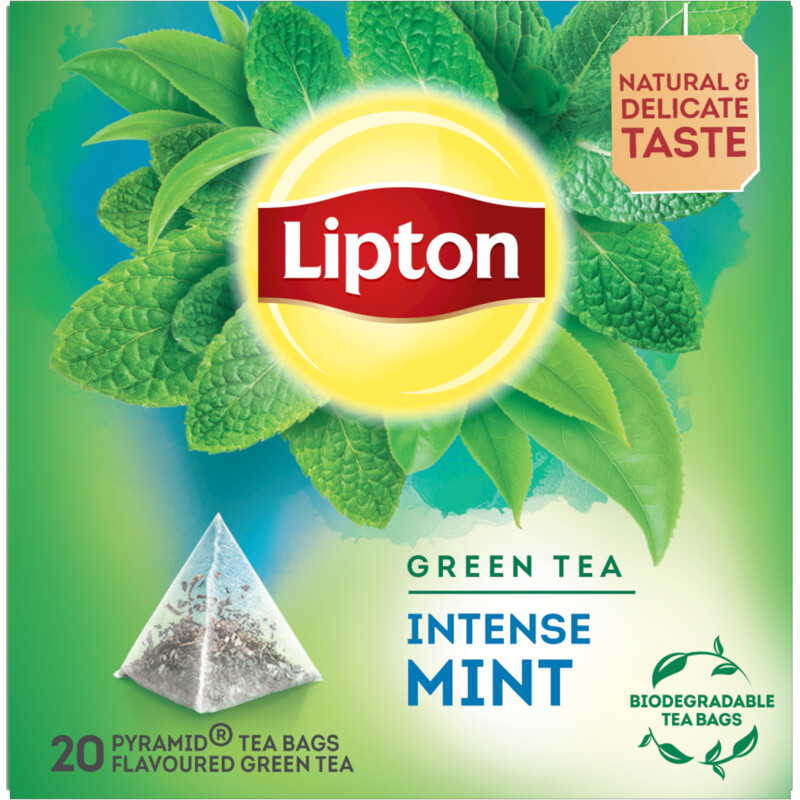 Een afbeelding van Lipton Intense mint green tea