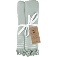 Een afbeelding van Walra Hamamdoek remade cotton jade 90x180cm