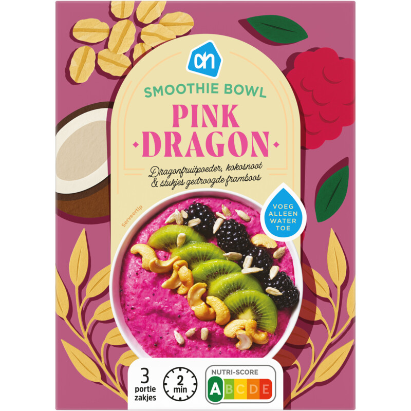 Een afbeelding van AH Smoothie bowl pink dragon