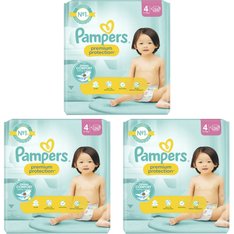 Een afbeelding van Pampers Premium protection luiers maat 4 4-pack