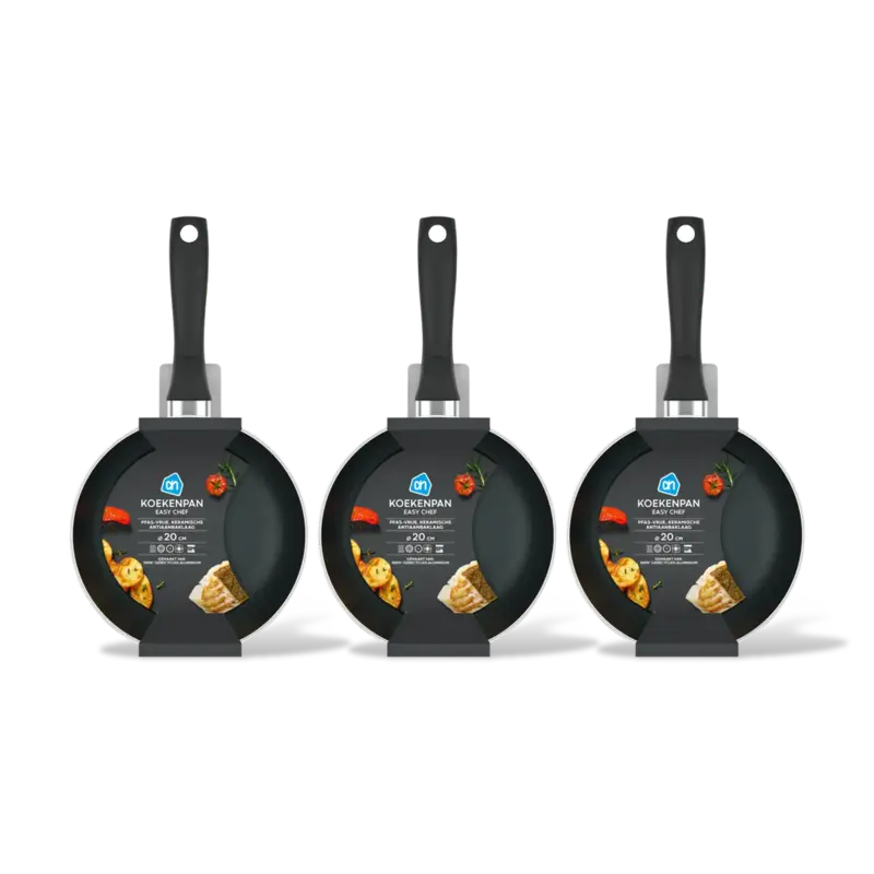 AH Koekenpan easy chef 20cm 3-pack