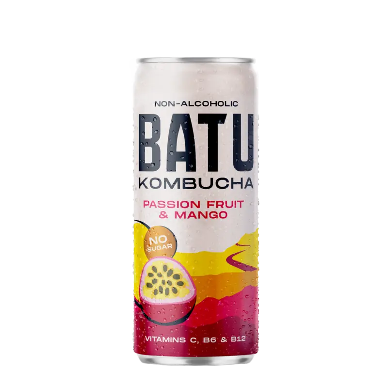 Batu Kombucha passion fruit & mango