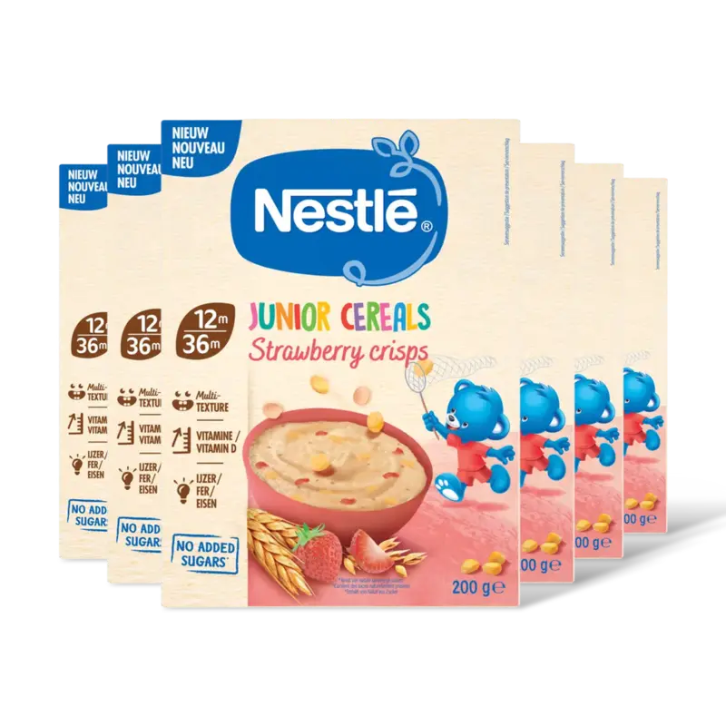 Nestlé Jr cereals strawberry crisps 12m+ 6-pack