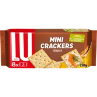 LU Mini crackers tarwebloem en volkorenmeel