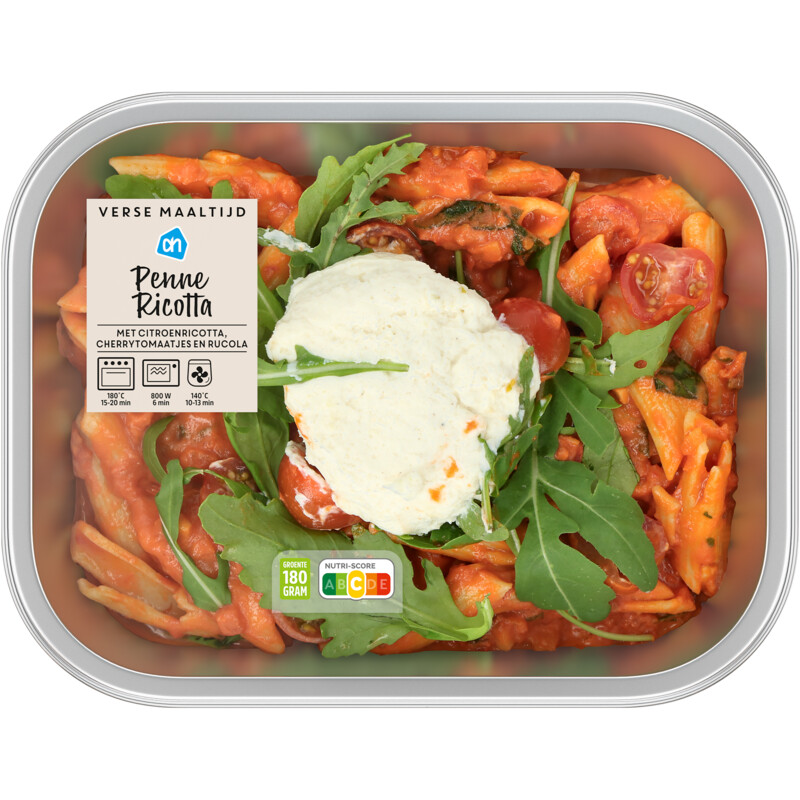 Een afbeelding van AH Verse maaltijd penne ricotta
