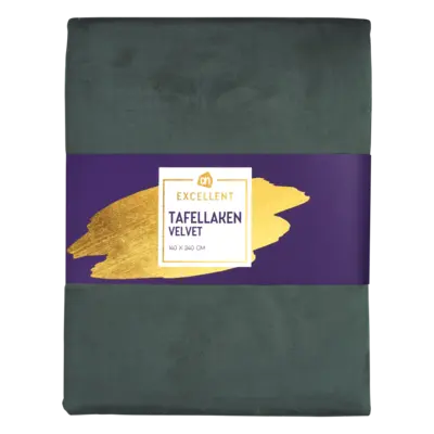 pdp-image-AH Excellent Tafellaken velvet groen 140x240