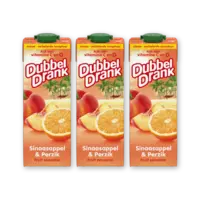 DubbelDrank Sinaasappel & perzik 3-pack