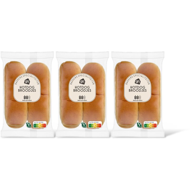 AH Hotdogbroodjes 3-pack