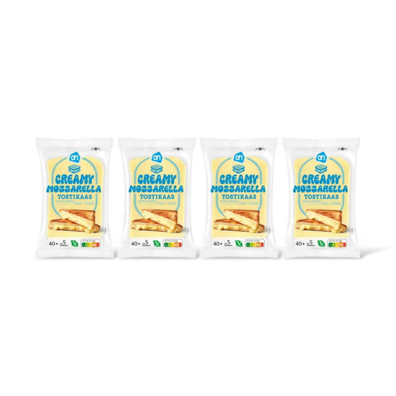 AH Mozzarella tostikaas 40+ plakken 4-pack