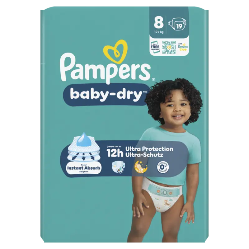 Baby-Dry Maat 8, 19 Luiers