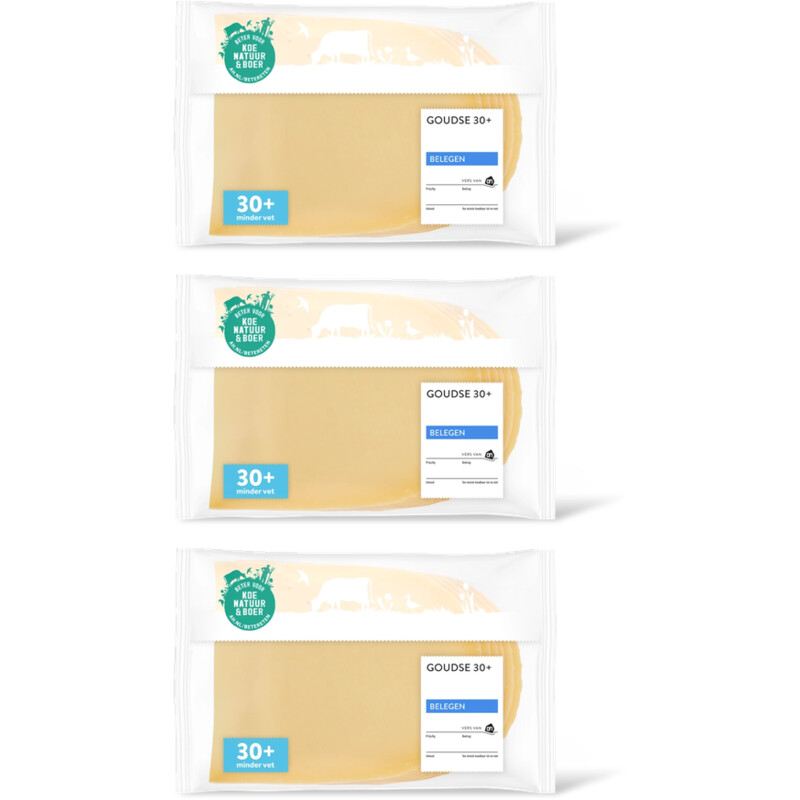 AH Goudse belegen 30+ plakken 3-pack