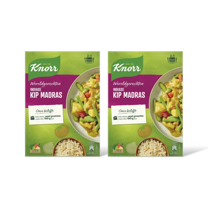 Knorr Indiase kip madras 2-pack
