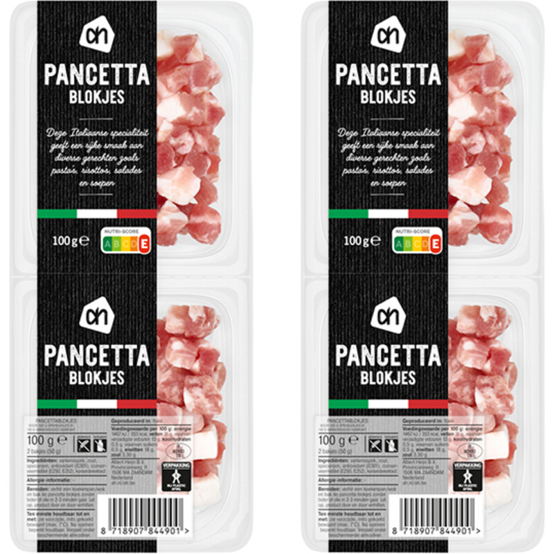 Een afbeelding van AH Pancetta blokjes 2-pack