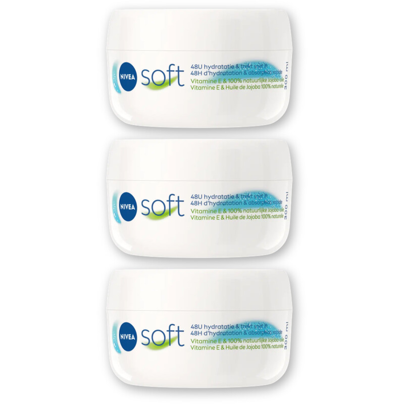 NIVEA Soft hydraterende creme 3-pack