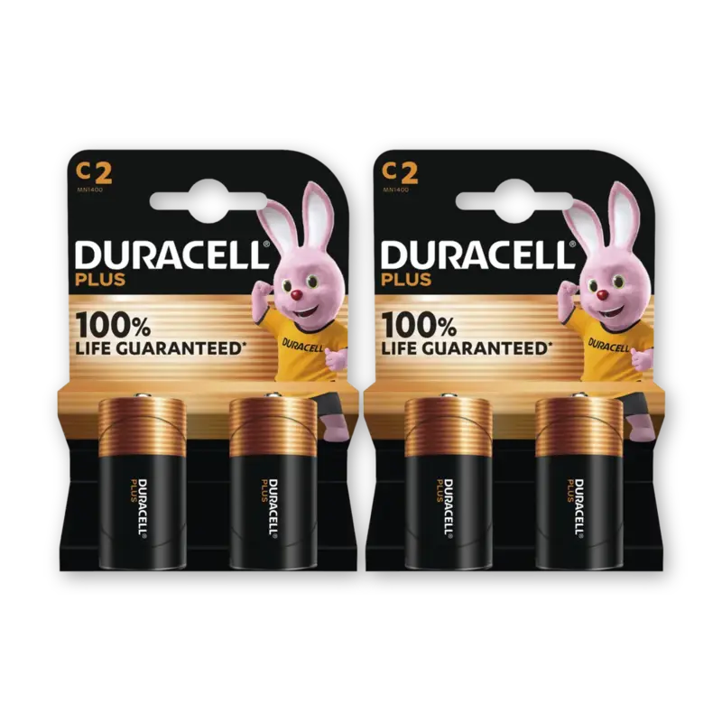 Duracell Plus C-alkaline batterijen MN1400 2-pack